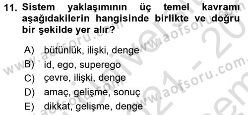 Görüşme Teknikleri Dersi 2021 - 2022 Yılı (Final) Dönem Sonu Sınav Soruları 11. Soru