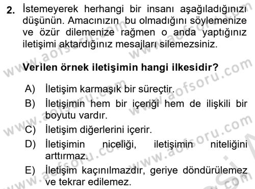 Görüşme Teknikleri Dersi 2021 - 2022 Yılı (Final) Dönem Sonu Sınav Soruları 2. Soru