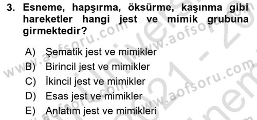 Görüşme Teknikleri Dersi 2021 - 2022 Yılı (Final) Dönem Sonu Sınav Soruları 3. Soru