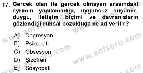 Görüşme Teknikleri Dersi 2021 - 2022 Yılı Yaz Okulu Sınavı 17. Soru