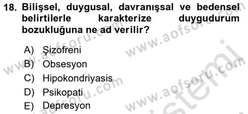 Görüşme Teknikleri Dersi 2021 - 2022 Yılı Yaz Okulu Sınavı 18. Soru