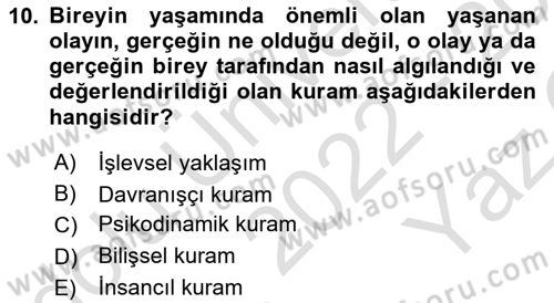 Görüşme Teknikleri Dersi 2022 - 2023 Yılı Yaz Okulu Sınav Soruları 10. Soru