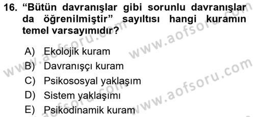 Görüşme Teknikleri Dersi 2023 - 2024 Yılı (Vize) Ara Sınav Soruları 16. Soru