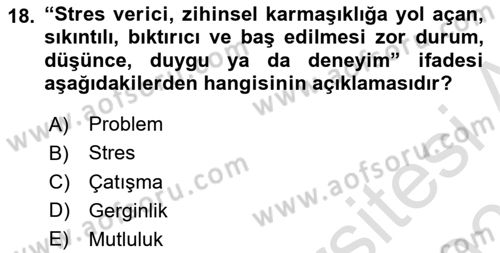 Görüşme Teknikleri Dersi 2023 - 2024 Yılı (Vize) Ara Sınav Soruları 18. Soru