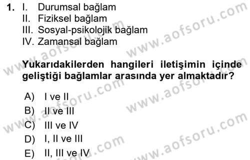 Görüşme Teknikleri Dersi 2023 - 2024 Yılı (Final) Dönem Sonu Sınav Soruları 1. Soru