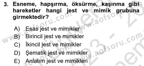 Görüşme Teknikleri Dersi 2023 - 2024 Yılı (Final) Dönem Sonu Sınav Soruları 3. Soru