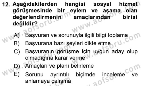 Görüşme Teknikleri Dersi 2023 - 2024 Yılı Yaz Okulu Sınav Soruları 12. Soru