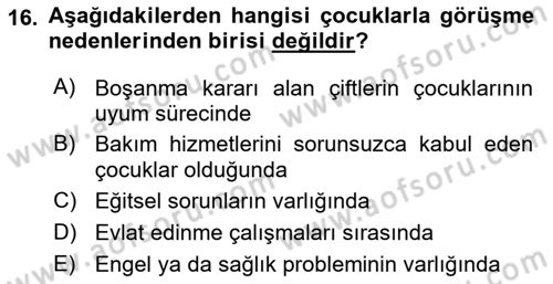 Görüşme Teknikleri Dersi 2023 - 2024 Yılı Yaz Okulu Sınav Soruları 16. Soru