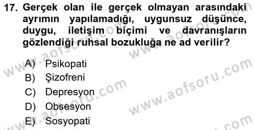Görüşme Teknikleri Dersi 2023 - 2024 Yılı Yaz Okulu Sınav Soruları 17. Soru