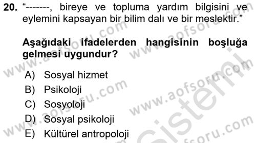 Görüşme Teknikleri Dersi 2023 - 2024 Yılı Yaz Okulu Sınav Soruları 20. Soru