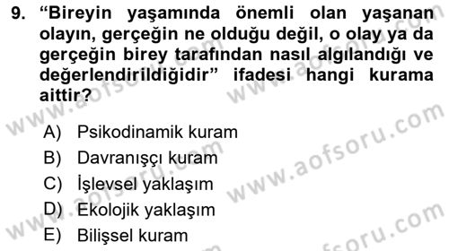 Görüşme Teknikleri Dersi 2024 - 2025 Yılı (Final) Dönem Sonu Sınav Soruları 9. Soru