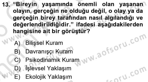 Görüşme Teknikleri Dersi 2025 - 2026 Yılı (Vize) Ara Sınav Soruları 13. Soru