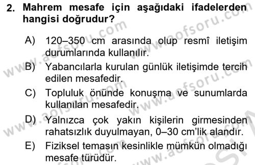Görüşme Teknikleri Dersi 2025 - 2026 Yılı (Vize) Ara Sınav Soruları 2. Soru