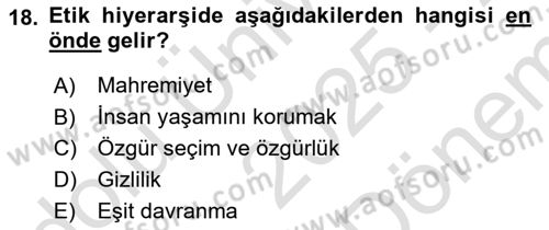 Görüşme Teknikleri Dersi 2025 - 2026 Yılı (Final) Dönem Sonu Sınav Soruları 18. Soru