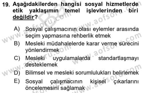 Görüşme Teknikleri Dersi 2025 - 2026 Yılı (Final) Dönem Sonu Sınav Soruları 19. Soru