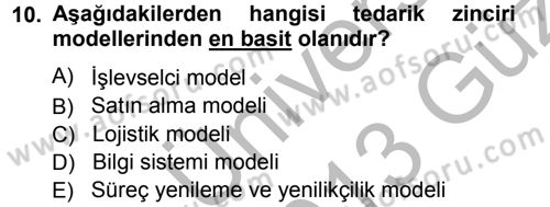 E-İş Süreçleri Dersi 2012 - 2013 Yılı (Vize) Ara Sınav Soruları 10. Soru