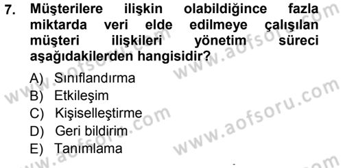 E-İş Süreçleri Dersi 2012 - 2013 Yılı (Vize) Ara Sınav Soruları 7. Soru