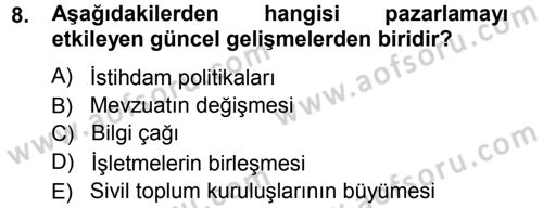 E-İş Süreçleri Dersi 2012 - 2013 Yılı (Vize) Ara Sınav Soruları 8. Soru