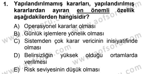 E-İş Süreçleri Dersi 2012 - 2013 Yılı (Final) Dönem Sonu Sınav Soruları 1. Soru