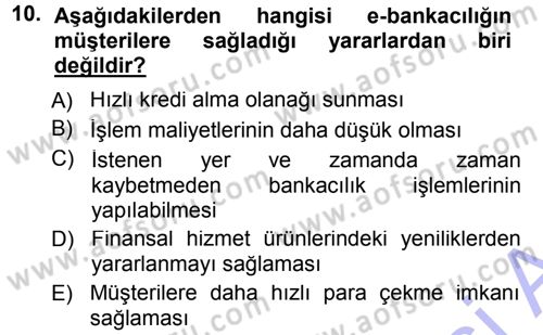 E-İş Süreçleri Dersi 2012 - 2013 Yılı (Final) Dönem Sonu Sınav Soruları 10. Soru