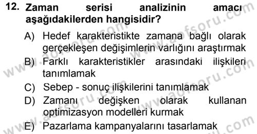 E-İş Süreçleri Dersi 2012 - 2013 Yılı (Final) Dönem Sonu Sınav Soruları 12. Soru