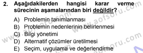 E-İş Süreçleri Dersi 2012 - 2013 Yılı (Final) Dönem Sonu Sınav Soruları 2. Soru