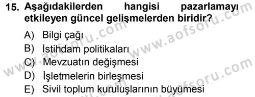 E-İş Süreçleri Dersi 2013 - 2014 Yılı Tek Ders Sınav Soruları 15. Soru