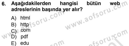 E-İş Süreçleri Dersi 2013 - 2014 Yılı Tek Ders Sınav Soruları 6. Soru