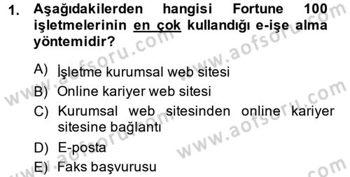 E-İş Süreçleri Dersi 2014 - 2015 Yılı (Vize) Ara Sınav Soruları 1. Soru