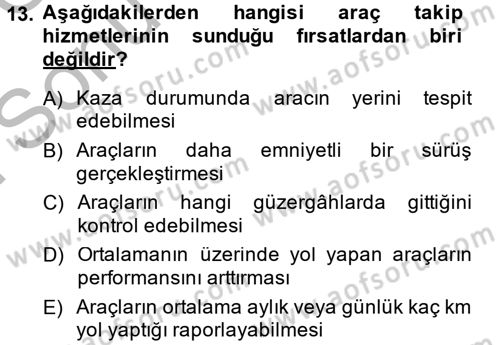E-İş Süreçleri Dersi 2014 - 2015 Yılı (Final) Dönem Sonu Sınav Soruları 13. Soru