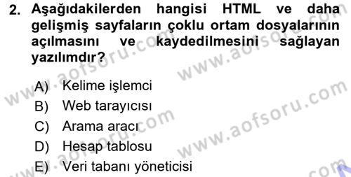 E-İş Süreçleri Dersi 2015 - 2016 Yılı (Final) Dönem Sonu Sınav Soruları 2. Soru