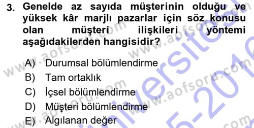 E-İş Süreçleri Dersi 2015 - 2016 Yılı (Final) Dönem Sonu Sınav Soruları 3. Soru