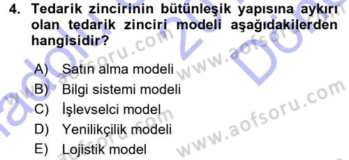 E-İş Süreçleri Dersi 2015 - 2016 Yılı (Final) Dönem Sonu Sınav Soruları 4. Soru