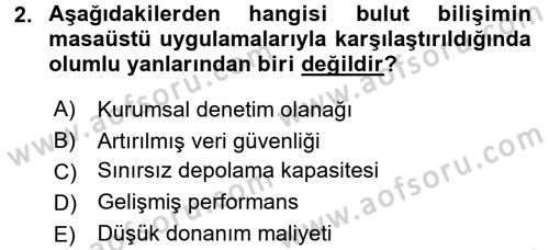 E-İş Süreçleri Dersi 2015 - 2016 Yılı Tek Ders Sınav Soruları 2. Soru
