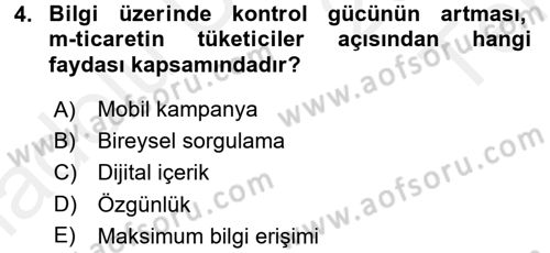 E-İş Süreçleri Dersi 2015 - 2016 Yılı Tek Ders Sınav Soruları 4. Soru
