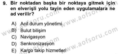 E-İş Süreçleri Dersi 2016 - 2017 Yılı 3 Ders Sınav Soruları 9. Soru