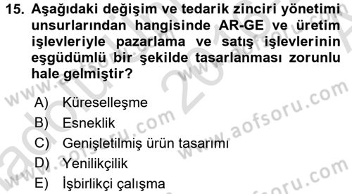 E-İş Süreçleri Dersi 2016 - 2017 Yılı (Vize) Ara Sınav Soruları 15. Soru
