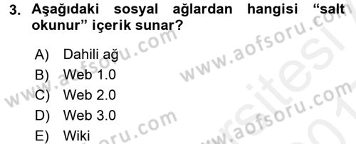 E-İş Süreçleri Dersi 2016 - 2017 Yılı (Final) Dönem Sonu Sınav Soruları 3. Soru