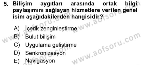 E-İş Süreçleri Dersi 2016 - 2017 Yılı (Final) Dönem Sonu Sınav Soruları 5. Soru