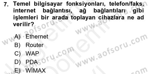 E-İş Süreçleri Dersi 2016 - 2017 Yılı (Final) Dönem Sonu Sınav Soruları 7. Soru