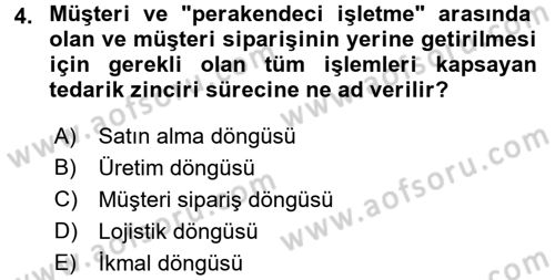 E-İş Süreçleri Dersi 2017 - 2018 Yılı 3 Ders Sınav Soruları 4. Soru