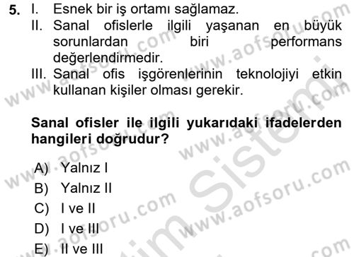 E-İş Süreçleri Dersi 2017 - 2018 Yılı (Vize) Ara Sınav Soruları 5. Soru