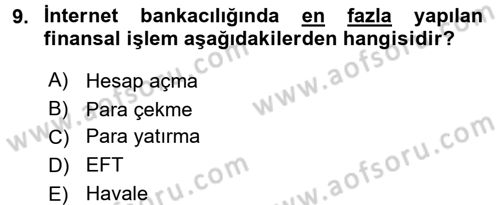 E-İş Süreçleri Dersi 2017 - 2018 Yılı (Final) Dönem Sonu Sınav Soruları 9. Soru