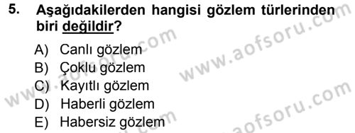 İşletmelerde Eğitim ve Geliştirme Dersi 2013 - 2014 Yılı Tek Ders Sınav Soruları 5. Soru
