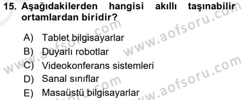 İşletmelerde Eğitim ve Geliştirme Dersi 2015 - 2016 Yılı Tek Ders Sınav Soruları 15. Soru