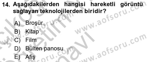 İşletmelerde Eğitim ve Geliştirme Dersi 2018 - 2019 Yılı Yaz Okulu Sınav Soruları 14. Soru