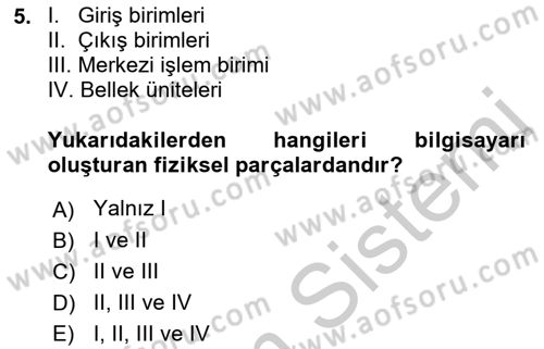 İşletmelerde Eğitim ve Geliştirme Dersi 2018 - 2019 Yılı Yaz Okulu Sınav Soruları 5. Soru