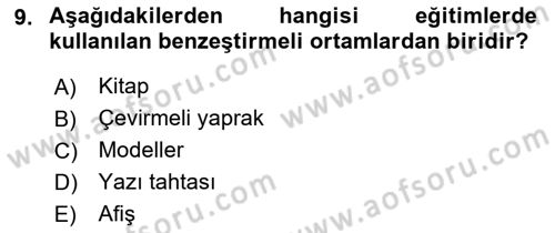 İşletmelerde Eğitim ve Geliştirme Dersi 2022 - 2023 Yılı (Final) Dönem Sonu Sınav Soruları 9. Soru