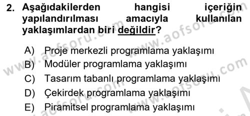İşletmelerde Eğitim ve Geliştirme Dersi 2023 - 2024 Yılı (Final) Dönem Sonu Sınav Soruları 2. Soru