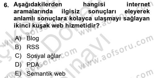İşletmelerde Eğitim ve Geliştirme Dersi 2023 - 2024 Yılı (Final) Dönem Sonu Sınav Soruları 6. Soru